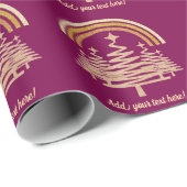 Feestelijke gouden regenboog sprankelend voor bome cadeaupapier (Rol Hoek)