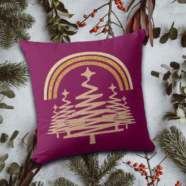 Feestelijke gouden regenboog sprankelend voor bome kussen