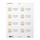 Feestelijke Gouden Regenboog voor Bomen Verzending Etiket (Full Sheet)