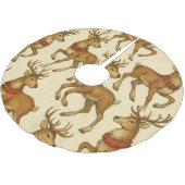 Feestelijke Gouden Rendier Kerst Kerstboom Rok (Gekanteld)