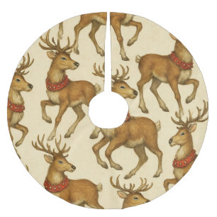 Feestelijke Gouden Rendier Kerst Kerstboom Rok