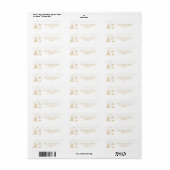 Feestelijke Gouden Script Kerstboom Retouradres  Etiket (Full Sheet)
