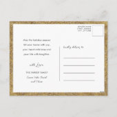 Feestelijke gouden sprankelende ster Gelukkig Nieu Feestdagenkaart (Achterkant)