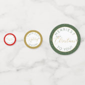 Feestelijke gouden typografie Eet Drink Vrolijk ke Confetti (Voorkanten)