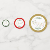 Feestelijke gouden typografie Eet Drink Vrolijk ke Confetti (Achterkanten)