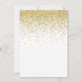 Feestelijke Gouden Zwart Wit Uitnodiging tot pensi (Achterkant)