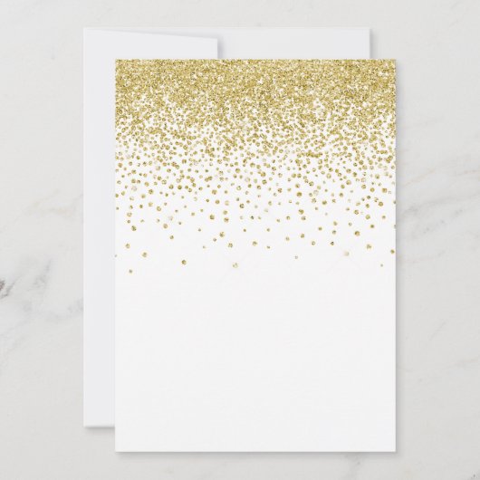 Feestelijke Gouden Zwart Wit Uitnodiging tot pensi (Achterkant)