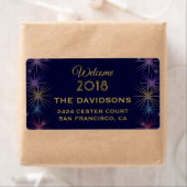 Feestelijke goudfolie Nieuwjaarsviering Etiket (Insitu)