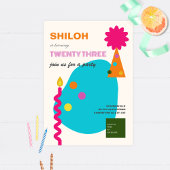 Feestelijke grafische vormen Verjaardagskaars Kaart