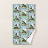 Feestelijke Grappige Kerstboom Grappige Witte Kat  Bad Handdoek (Handdoek)