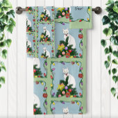 Feestelijke Grappige Kerstboom Grappige Witte Kat  Bad Handdoek
