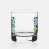 Feestelijke Grappige Kerstboom Grappige Witte Kat Whisky Glas (Links)