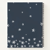 feestelijke grappige schattige sneeuwman gepersona notitieboek (Achterkant)