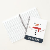 feestelijke grappige schattige sneeuwman gepersona notitieboek (Binnen)