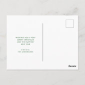 Feestelijke Green Buffalo Plaid Single Foto Kerst Briefkaart (Achterkant)