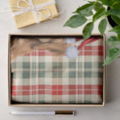 Feestelijke Green Plaid Goldendoodle Hond Kerstmis Tissuepapier (Geschenk)