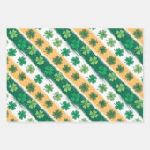 Feestelijke Green Shamrocks St. Patricks Day set v Inpakpapier Vel (Voorkant)