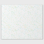 Feestelijke Green Star Confetti Gift Wrap Cadeaupapier (Vlak)