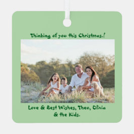 Feestelijke Green Tree Christmas Photo Tree Orname Metalen Ornament
