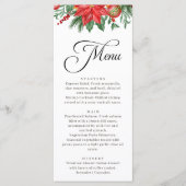 Feestelijke Greenery Script Kalligrafie Trouwen Menu (Voorkant)