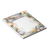 Feestelijke grens van dennentakken Kerstmis Notitieblok (Schuin)