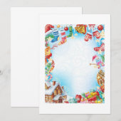 Feestelijke Grillen: Kerstelijke Briefpapier Papie Kaart (Voorkant / Achterkant)