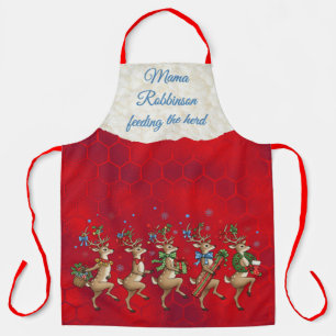 Feestelijke Grillen Rendier All-Over Print Schort