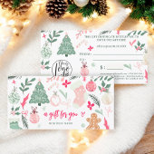 Feestelijke grillige kerst logo cadeaubon