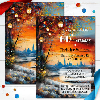 Feestelijke grillige volwassen winter verjaardagsf kaart