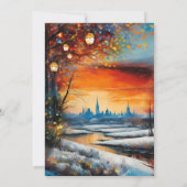 Feestelijke grillige volwassen winter verjaardagsf kaart (Achterkant)