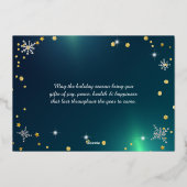 Feestelijke Groen 2024 Bedrijfs Rode Lint Folie Feestdagenkaart (Achterkant)