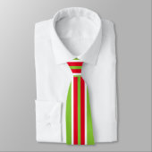 Feestelijke GROEN met Rood en Wit op Prettige Fees Stropdas (Gebonden)
