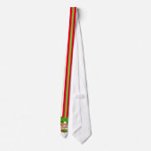 Feestelijke GROEN met Rood en Wit op Prettige Fees Stropdas (Achterkant)