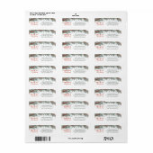 Feestelijke groenblijvende rode bessen Waterverf k Etiket (Full Sheet)