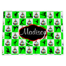 FEESTELIJKE GROENE BALLERINA GEPERSONALISEERDE CAD