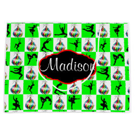 FEESTELIJKE GROENE BALLERINA GEPERSONALISEERDE CAD LARGE CADEAUTASJE