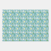 Feestelijke Groene & Blauwe Kerstbomen Inpakpapier Vel (Voorkant 3)