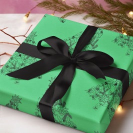 Feestelijke groene boom op Emerald Christmas Cadeaupapier