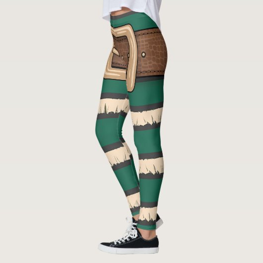 Feestelijke Groene Elf Kostuum Leggings - Vakantie (Links)