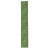 Feestelijke groene en gouden Damask Table Runner Lange Tafelloper (Voorkant)