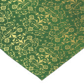 Feestelijke groene en gouden Damask Table Runner Lange Tafelloper (Hoek)
