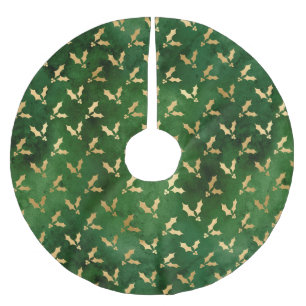 Feestelijke groene en gouden folie winter kerst hu kerstboom rok