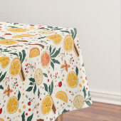 Feestelijke groene en Oranje citrus en kaneel Tafelkleed (Voorbeeld)