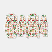 Feestelijke groene en rode Kasky kerstrendieren Bedankdoosjes (Uitgevouwen)