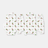 Feestelijke groene en rode Kasky kerstrendieren Bedankdoosjes (Uitgevouwen)