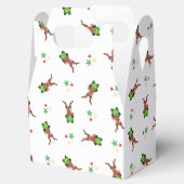 Feestelijke groene en rode Kasky kerstrendieren Bedankdoosjes (Geopend)