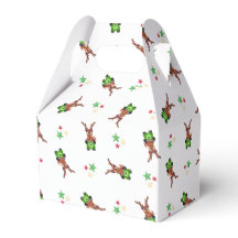 Feestelijke groene en rode Kasky kerstrendieren