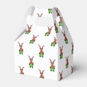 Feestelijke groene en rode Kasky kerstrendieren Bedankdoosjes (Achterkant)