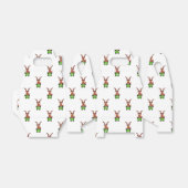 Feestelijke groene en rode Kasky kerstrendieren Bedankdoosjes (Uitgevouwen)