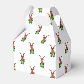 Feestelijke groene en rode Kasky kerstrendieren Bedankdoosjes (Voorkant Zijde)